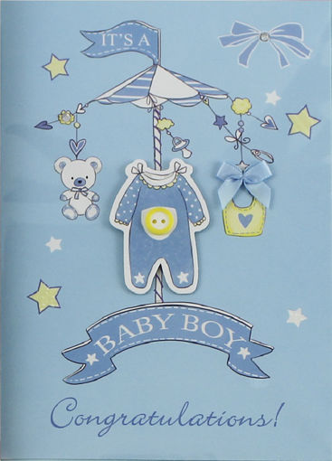 Picture of BABY BOY CONGRATULATIONS CARD